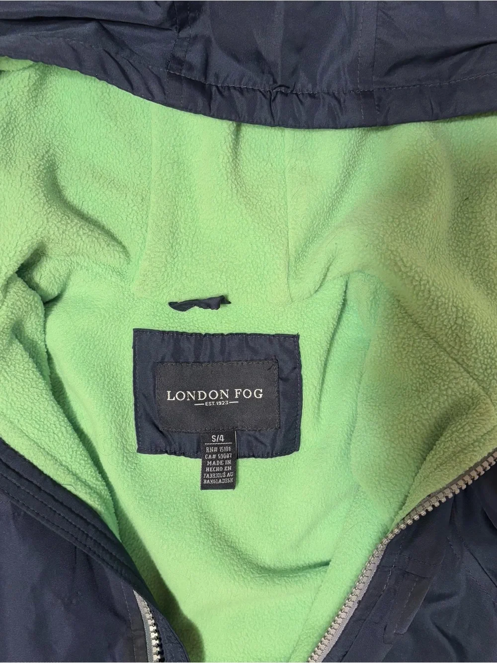 Boys London Fog Hooded Jacket Size 4